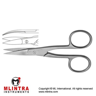 Nail Scissor Curved Stainless Steel, 11 cm - 4 1/2"